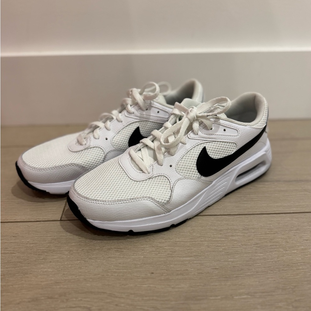 Nike Air Max White with Black Swoosh